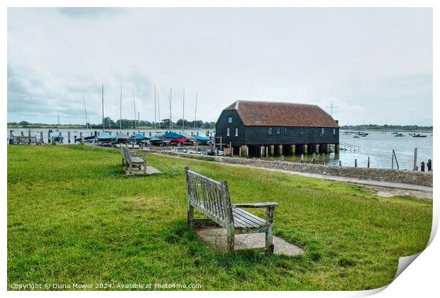Bosham Quay and old Boat House   Print by Diana Mower