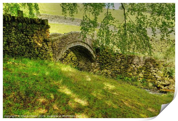 Eastergate Bridge Marsden Yorkshire  Print by Diana Mower