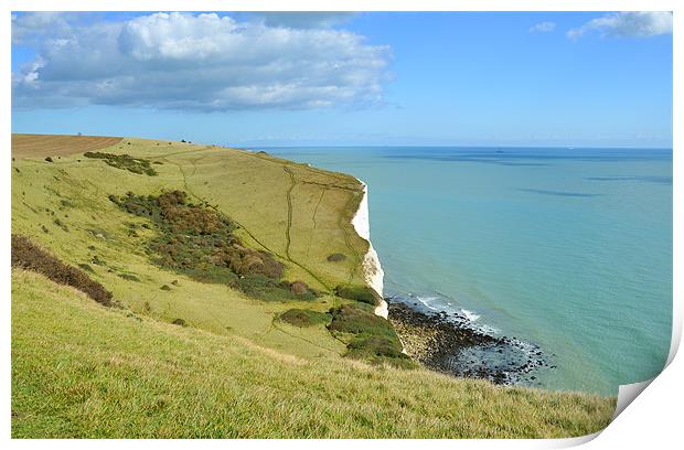 White Cliffs of Dover Kent Print by Diana Mower