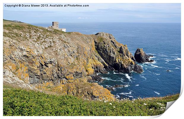 Guernsey Coastline Channel Islands Print by Diana Mower