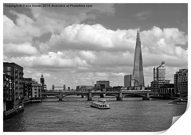 Thames View London skyline Print by Diana Mower