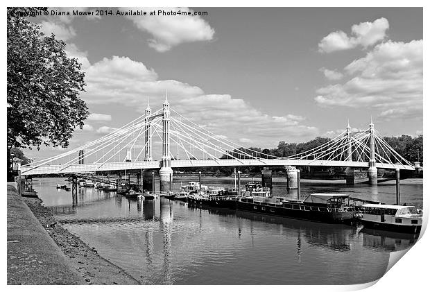 Albert Bridge London Print by Diana Mower