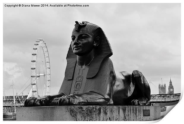 Sphinx London Print by Diana Mower