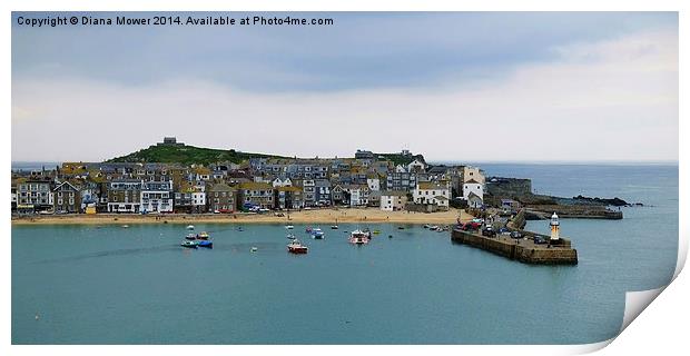 St Ives Print by Diana Mower