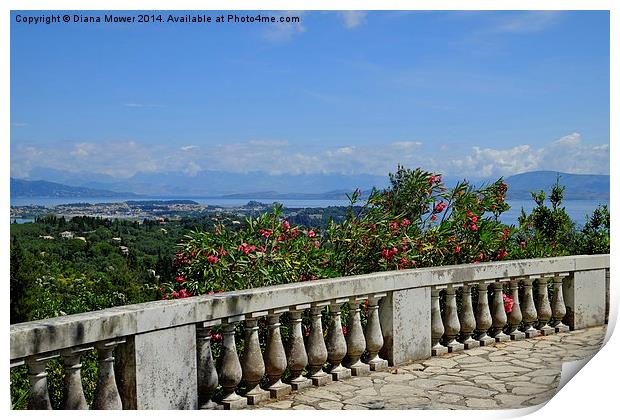  Achilleion Corfu Print by Diana Mower