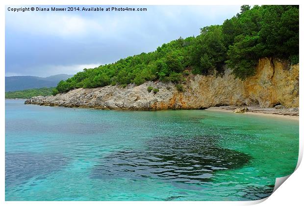  The blue Lagoon Greece Print by Diana Mower