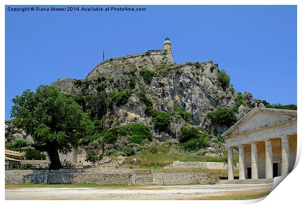  Old Fort Corfu  Print by Diana Mower