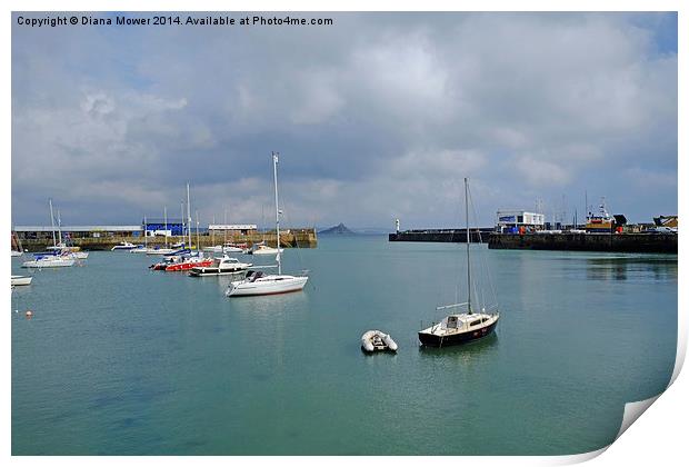  Penzance Harbour Print by Diana Mower