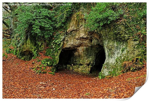 King Arthurs Cave  Print by Diana Mower