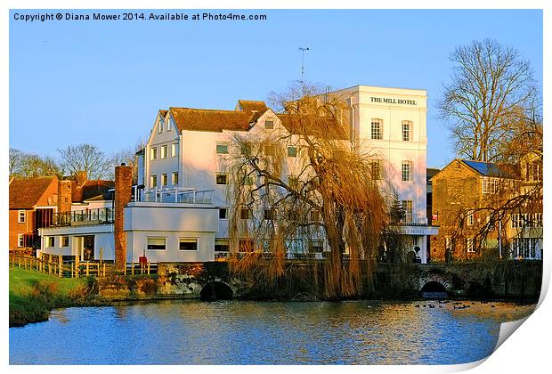 Sudbury Mill Suffolk  Print by Diana Mower