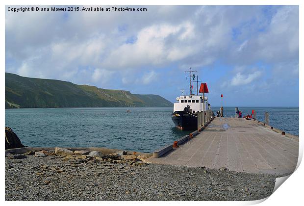 Lundy Island Jetty  Print by Diana Mower