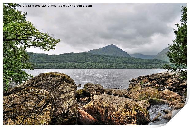   Loch  Lomond Scotland Print by Diana Mower