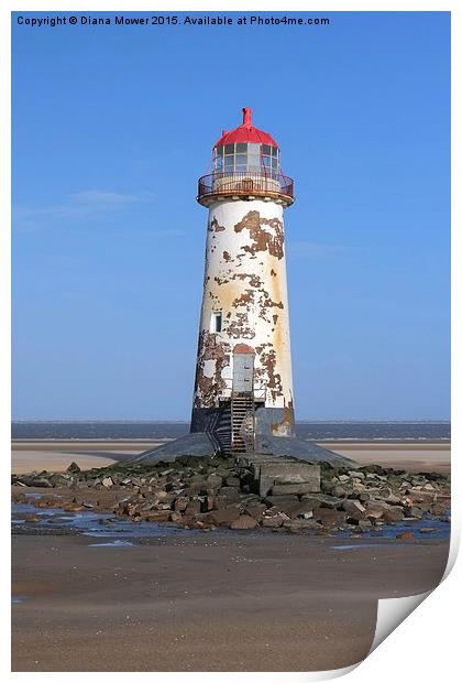  Talacre Lighthouse Print by Diana Mower