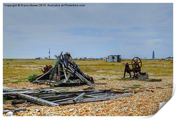  Dungeness  Kent Print by Diana Mower