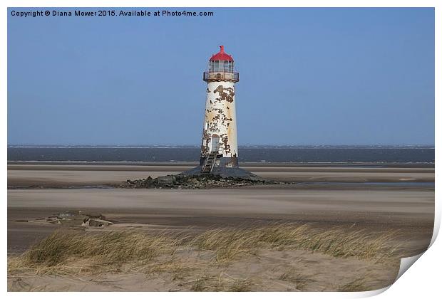 Talacre Lighthouse  Print by Diana Mower