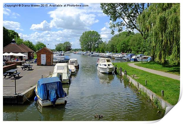  The Waveney, Beccles.  Print by Diana Mower