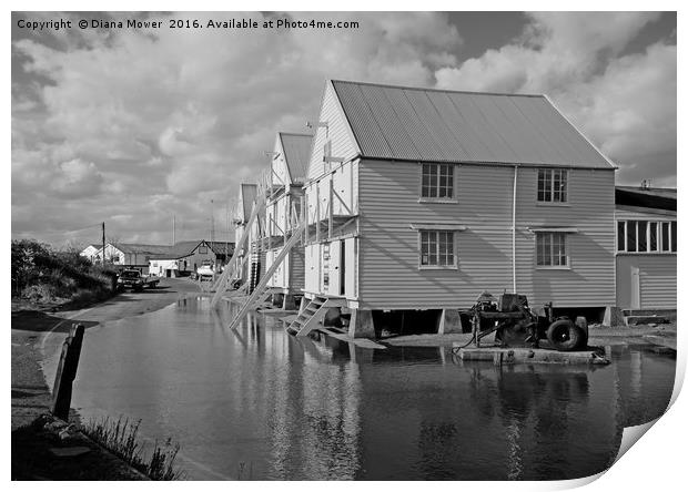 High Tide Tollesbury Print by Diana Mower