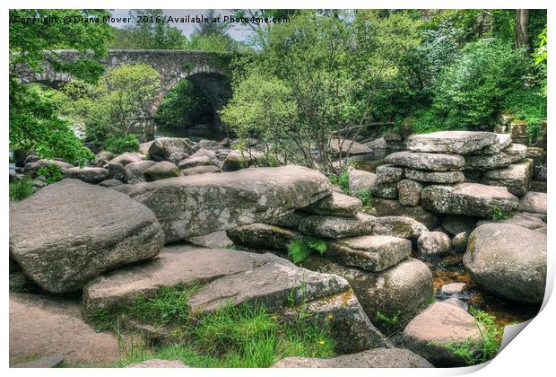 Dartmeet Devon Print by Diana Mower