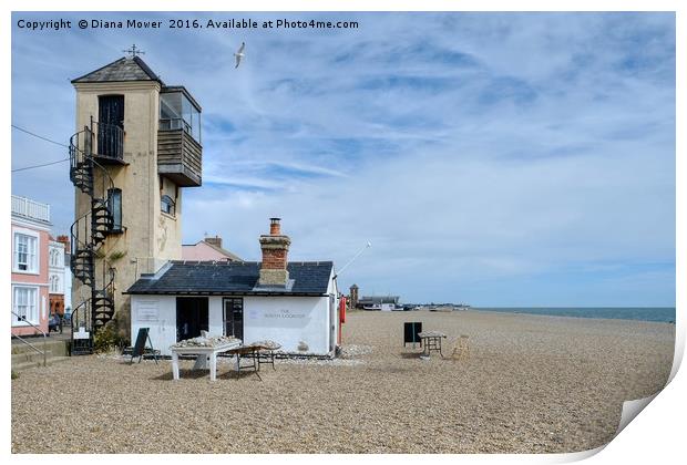 Aldeburgh Beach Print by Diana Mower