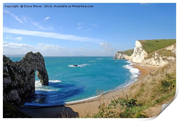 Durdle Door Beach  Print by Diana Mower