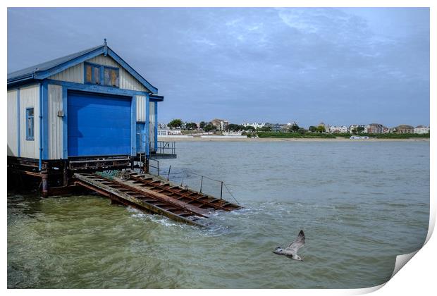 The Old Lifeboat Station Clacton Pier Print by Diana Mower