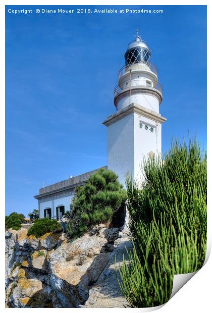 Cap de Formentor lighthouse Print by Diana Mower