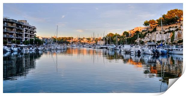 Harbour Sunset Porto Cristo  Print by Diana Mower