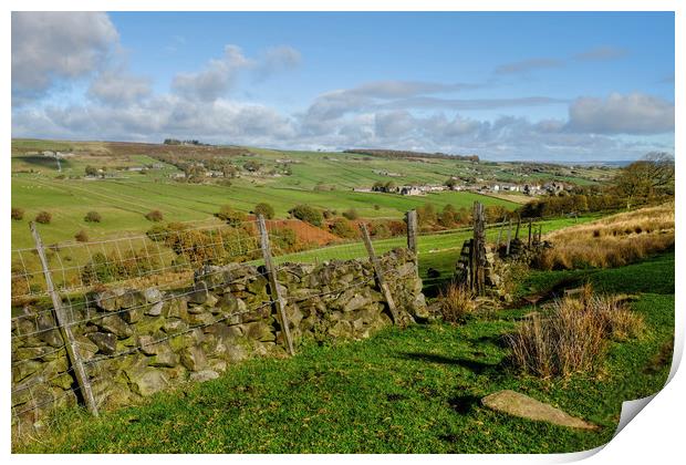 Pennine Hills West Yorkshire Print by Diana Mower