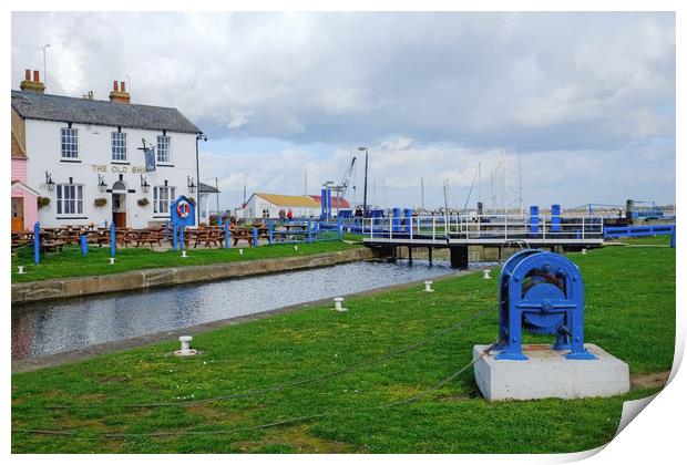 Heybridge  Lock Essex Print by Diana Mower