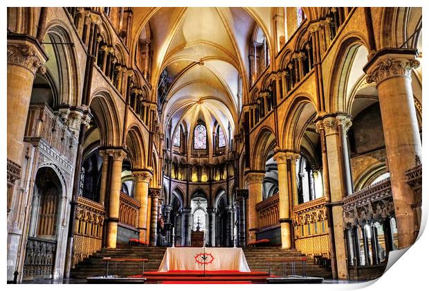 Trinity Chapel Canterbury Cathedral  Print by Diana Mower