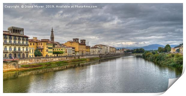 The river Arno Florence. Print by Diana Mower