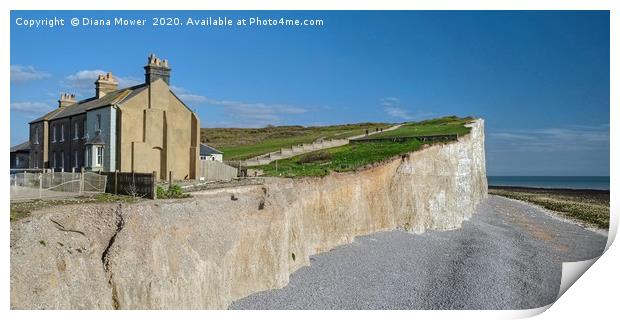 Birling Gap Sussex Print by Diana Mower