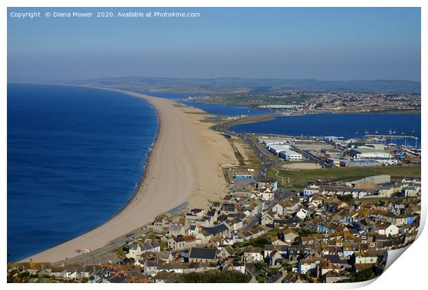 Chesil Beach Dorset Print by Diana Mower