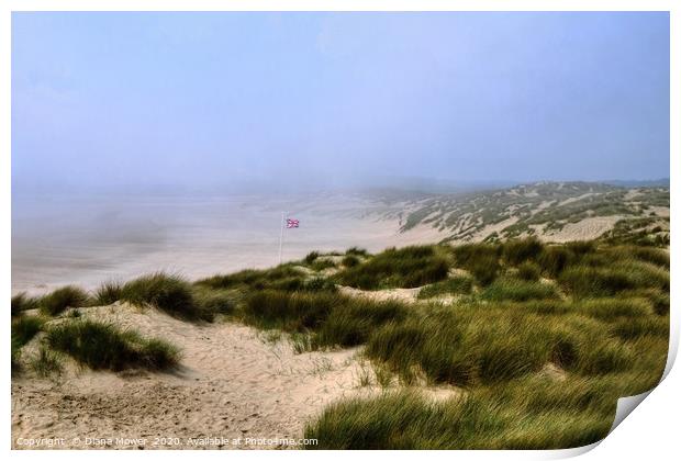 Camber Sands Sussex  Print by Diana Mower