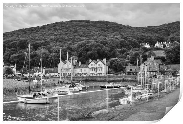 Porlock Weir Somerset Exmoor Print by Diana Mower