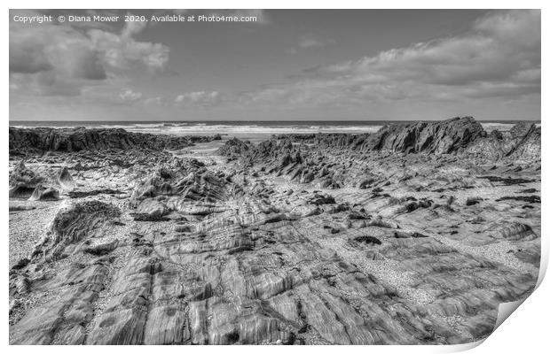 Woolacombe Beach Print by Diana Mower