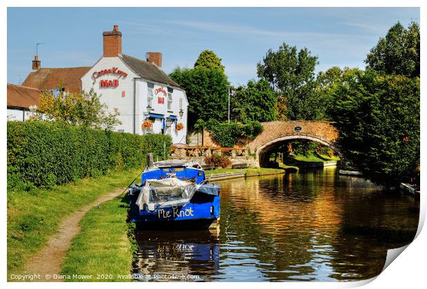  Staffs and Worcester Canal Penkridge Print by Diana Mower