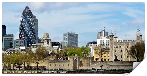  Tower of London Traitors Gate Print by Diana Mower