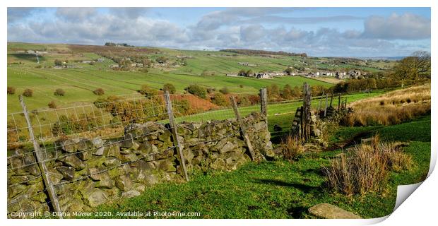 Yorkshire Dales Near Haworth  Print by Diana Mower