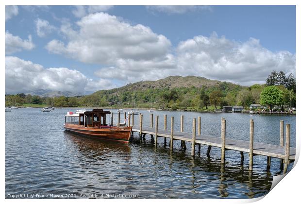 Windermere Jetty Princess of the Lake Print by Diana Mower