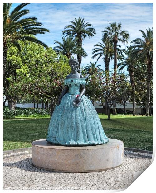 Funchal Bronze Statue Sissy Print by Diana Mower