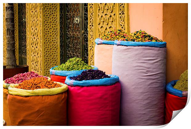 Moroccan colours Print by Carmen Clark