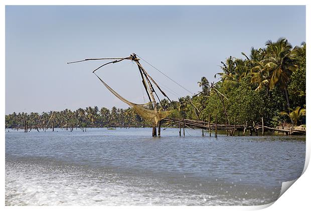 Chinese Fishing nets Kerala Print by Arfabita  