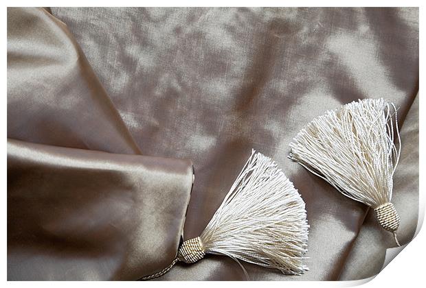 Satin Silk and Tassels Print by Arfabita  