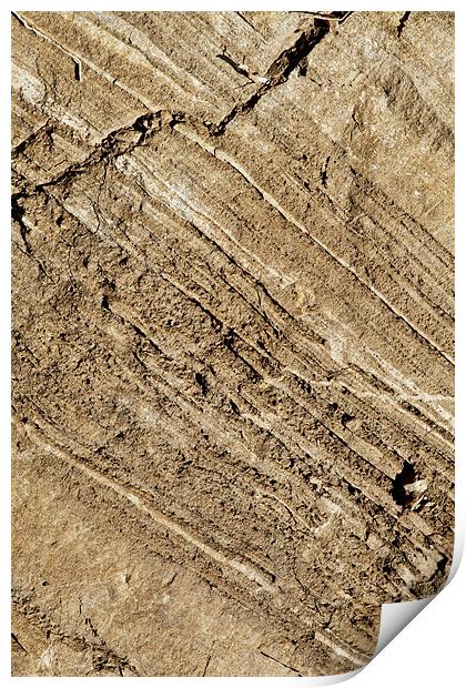 Streaky Mountain Rock Crack Print by Arfabita  