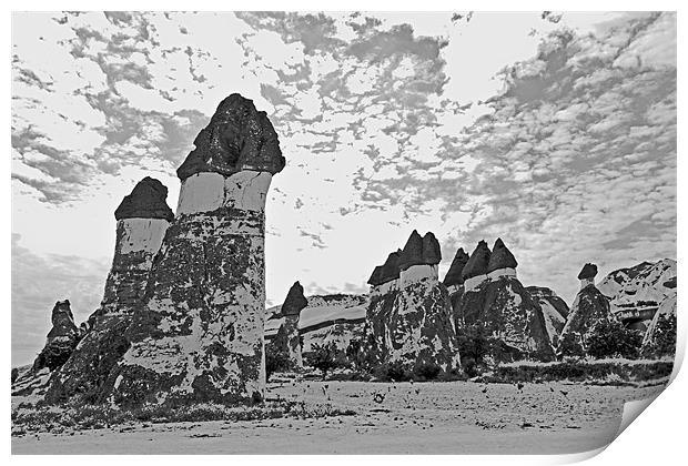 Rock formation beauty spot Cappadocia Print by Arfabita  