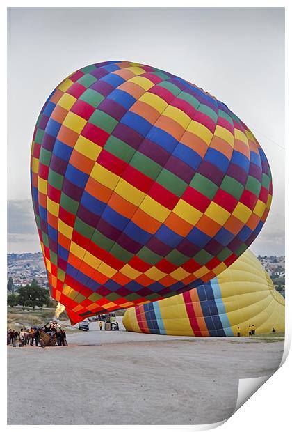 Up she rises hot air balloon Print by Arfabita  