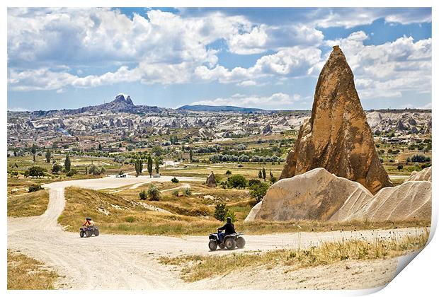 Quad riding in Cappadocia Print by Arfabita  