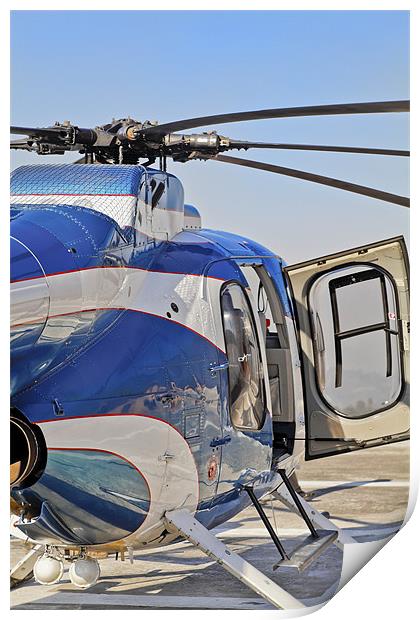 Helicopter abstract open right hand door Print by Arfabita  