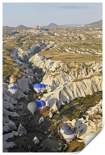 Gorged hot air balloons Print by Arfabita  